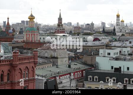 Moskau Stadt alten Zentrum Blick von oben. Beobachtungspunkt. Stockfoto