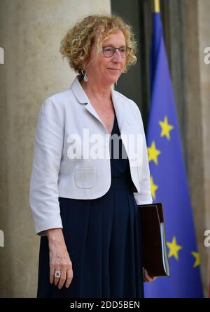 Der französische Arbeitsminister Muriel Penicaud verlässt den Elysee-Palast nach der wöchentlichen Kabinettssitzung am 22. August 2018 in Paris, Frankreich. Foto von Christian Liewig/ABACAPRESS.COM Stockfoto