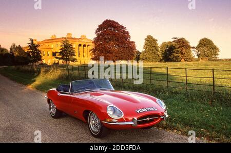 1968 Jaguar E Type Series 1 Roadster. Stockfoto