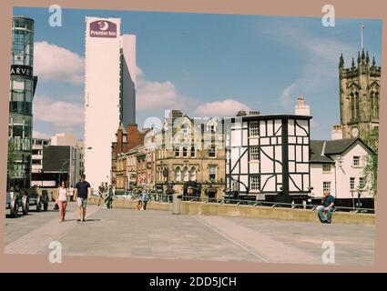 Alte und moderne Gebäude im Stadtzentrum von Manchester Stockfoto