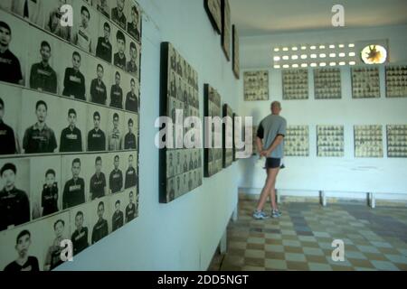 NUR REDAKTIONELLE UND FÜR HISTORISCHE GESCHICHTEN VERWENDEN NUR- DIE TUOL Das Sleng Museum zeigt die Geschichte des khmer Rouge Verbrechens In der ehemaligen Schule Tuol Sleng in Stockfoto