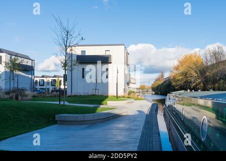 Port Loop in Ladywood, Birmingham, ist eine neue 43 Hektar große Inselgemeinschaft, die 1000 neue Häuser, Büroflächen und Freizeitzentrum umfassen wird Stockfoto