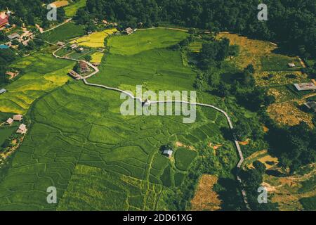 Bambusbrücke in Pai, Mae Hong Son, Chiang Mai, thailand Stockfoto