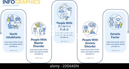 Winter Blues Risikogruppen Vektor Infografik Vorlage Stock Vektor