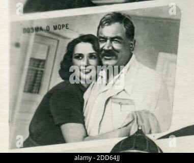 Boris Fjodorowitsch Andrejew (9. Februar [O.S. 27. Januar] 1915. – 25. April 1982) war ein sowjetischer und russischer Schauspieler. Alte Vintage Postkarte der UdSSR, 60er Jahre Stockfoto