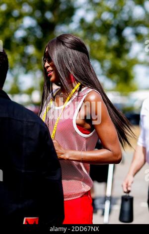 Street Style, Naomi Campbell Ankunft CIFF Internationale Modemesse im Bella Center während der Copenhagen Fashion Week, in Kopenhagen, Dänemark, am 8. August 2018. Foto von Marie-Paola Bertrand-Hillion/ABACAPRESS.COM Stockfoto