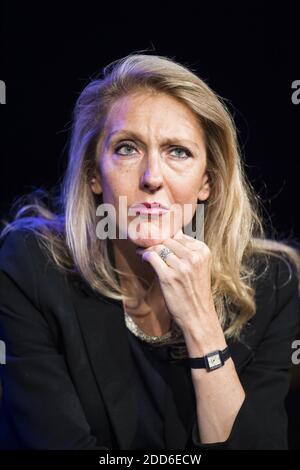 Radio France CEO Sibyle Veil nimmt an einer Pressekonferenz Teil, um das Programm 2018/2019 von Radio France am 29. August 2018 im Maison de la Radio in Paris vorzustellen. Foto von ELIOT BLONDT/ABACAPRESS.COM Stockfoto