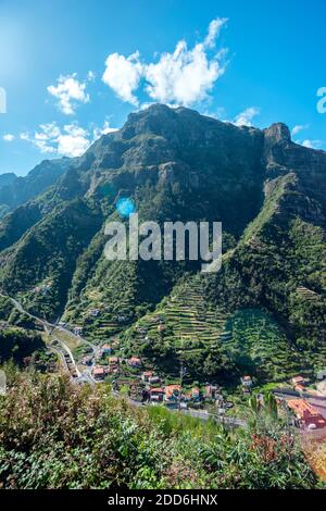 Serra de Agua Tal auf der Insel Madeira bei sonnigem Tag Stockfoto