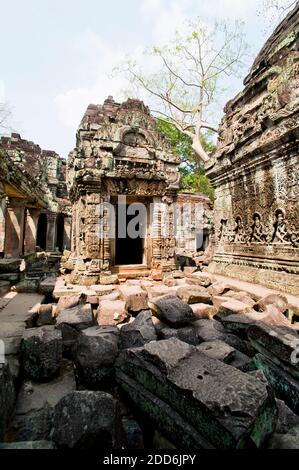 Ruinen in Angkor Thom, Kambodscha, Südostasien Stockfoto