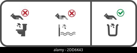 Design-Vektor für Papierkorb-Symbole Stock Vektor