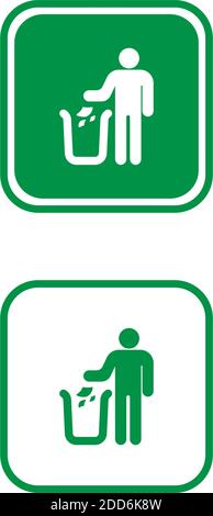 Design-Vektor für Papierkorb-Symbole Stock Vektor