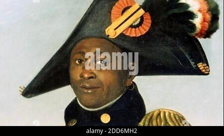 TOUSSAINT LOUVERTURE (1743-1803) Haitianischer Führer der Revolution von 1791-1804 gegen die französische Kolonialherrschaft. Posthume Malerei 1813. Stockfoto