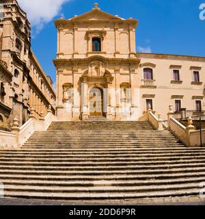 Noto, Kirche San Francesco d'Assisi, Piazza Immacolata, Val di Noto, UNESCO-Weltkulturerbe, Sizilien, Italien, Europa Stockfoto