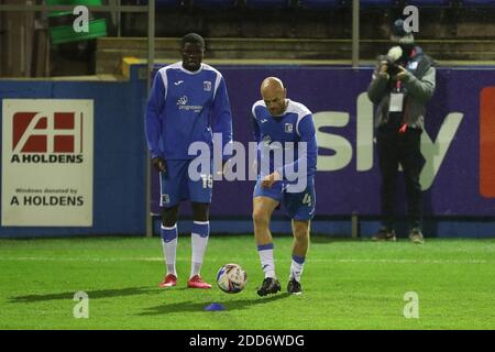 BARROW IN FURNESS, ENGLAND. 24. NOVEMBER Jason Taylor von Barrow während des Sky Bet League 2 Spiels zwischen Barrow und Oldham Athletic in der Holker Street, Barrow-in-Furness am Dienstag 24. November 2020. (Kredit: Mark Fletcher, Mi News) Kredit: MI Nachrichten & Sport /Alamy Live Nachrichten Stockfoto