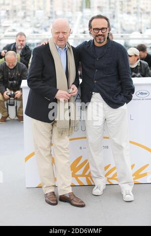 Der Regisseur Jean-Paul Rappeneau und der Schauspieler Vincent Perez nahmen am 14. Mai 2018 am Fotocall für "Cyrano De Bergerac" während des 71. Cannes Film Festivals im Palais des Festivals in Cannes, Frankreich, Teil. Foto von David Boyer/ABACAPRESS.COM Stockfoto