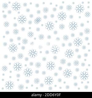 Abstrakter Hintergrund mit einfachen Blumen. Flacher Cartoon-Stil. Abbildung. Stockfoto