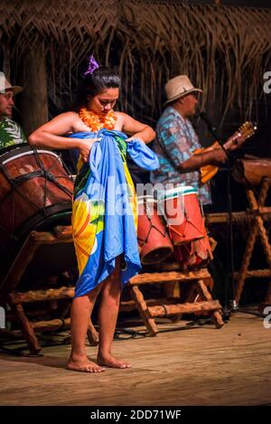 Highland Paradise, Drums of Our Ahnen Cultural Show, Rarotonga, Cook Islands Stockfoto