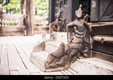 Maha Waiyan Bontha Bagaya Buddhistisches Kloster, Inwa Palast, Mandalay, Mandalay Region, Myanmar (Burma) Stockfoto