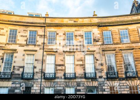 Häuser im Zentrum von Edinburgh , Schottland, Vereinigtes Königreich, Europa Stockfoto