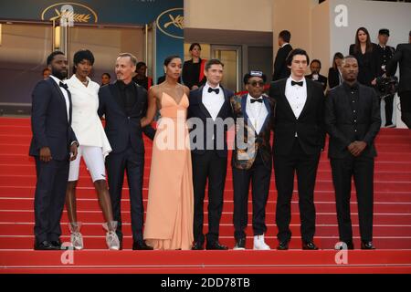 John David Washington, Damaris Lewis, Jasper Paakkonen, Laura Harrier, Topher Grace, Regisseur Spike Lee, Adam Driver und Corey Hawkins bei der Vorführung von "Blackkklansman" während des 71. Cannes Film Festival im Palais des Festivals am 14. Mai 2018 in Cannes, Frankreich. Foto von David Boyer/ABACAPRESS.COM Stockfoto