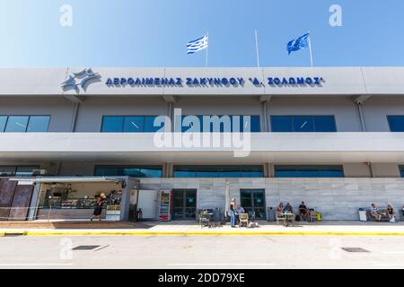 Zakynthos, Griechenland - 21. September 2020: Terminalgebäude des Flughafens Zakynthos in Griechenland. Stockfoto