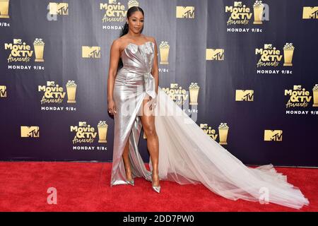 Tiffany Haddish nimmt am 16. Juni 2018 in Santa Monica, Kalifornien, an den MTV Movie and TV Awards 2018 im Barker Hangar Teil. Foto von Lionel Hahn/ABACAPRESS.COM Stockfoto