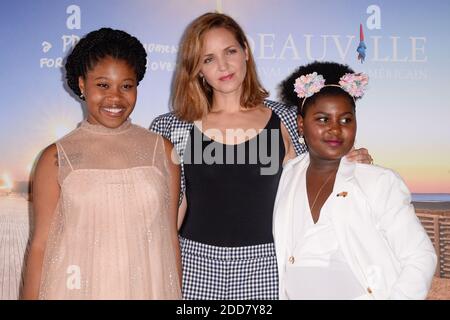 Jordana Spiro, Dominique Fishback, Tatum Marilyn Hall während des 44. Deauville American Film Festival in Deauville, Frankreich, am 4. September 2018, findet eine Fotozelle für den Filmabend statt. Foto von Julien Reynaud/APS-Medias/ABACAPRESS.COM Stockfoto