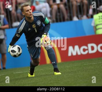 Manuel Neuer von Deutschland während der FIFA Fußball-Weltmeisterschaft Russland 2018, Deutschland gegen Mexiko im Luzhniky-Stadion, Moskau, Russland am 17. Juni 2018. Mexiko gewann 1:0. Foto von Giuliano Bevilacqua/ABACAPRESS.COM Stockfoto