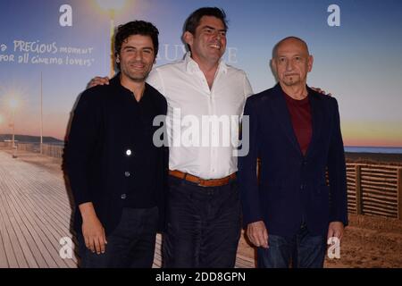 Oscar Isaac, Chris Weitz, Sir Ben Kingsley bei einem Fotocall für den Film Operation Finale während des 44. Deauville American Film Festival in Deauville, Frankreich am 8. September 2018. Foto von Julien Reynaud/APS-Medias/ABACAPRESS.COM Stockfoto