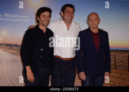 Oscar Isaac, Chris Weitz, Sir Ben Kingsley bei einem Fotocall für den Film Operation Finale während des 44. Deauville American Film Festival in Deauville, Frankreich am 8. September 2018. Foto von Julien Reynaud/APS-Medias/ABACAPRESS.COM Stockfoto