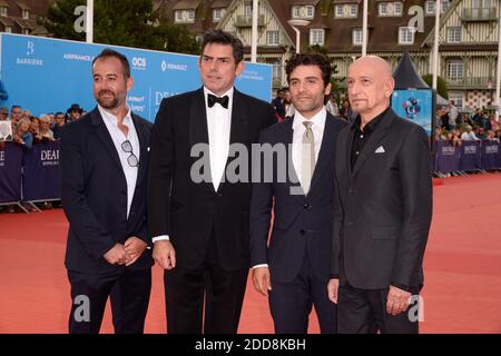 Jason Spire, Chris Weitz, Oscar Isaac, Sir Ben Kingsley bei der Abschlussfeier während des 44. Deauville American Film Festival in Deauville, Frankreich am 8. September 2018. Foto von Julien Reynaud/APS-Medias/ABACAPRESS.COM Stockfoto