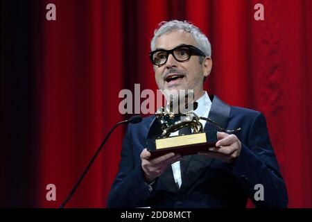 Alfonso Cuaron erhält den Goldenen Löwen für den Besten Filmpreis für "Roma" bei der Abschlussfeier des 75. Internationalen Filmfestivals von Venedig (Mostra) am 08. September 2018 in Venedig, Italien. Foto von Aurore Marechal/ABACAPRESS.COM Stockfoto