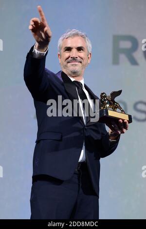 Alfonso Cuaron erhält den Goldenen Löwen für den Besten Filmpreis für "Roma" bei der Abschlussfeier des 75. Internationalen Filmfestivals von Venedig (Mostra) am 08. September 2018 in Venedig, Italien. Foto von Aurore Marechal/ABACAPRESS.COM Stockfoto