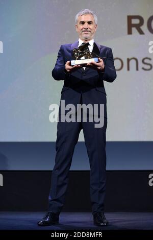 Alfonso Cuaron erhält den Goldenen Löwen für den Besten Filmpreis für "Roma" bei der Abschlussfeier des 75. Internationalen Filmfestivals von Venedig (Mostra) am 08. September 2018 in Venedig, Italien. Foto von Aurore Marechal/ABACAPRESS.COM Stockfoto