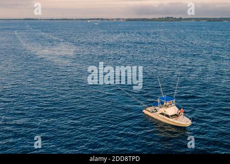 Fischerboot in Watamu, Kilifi County, Kenia Stockfoto