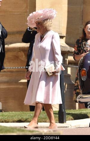 Camilla, Herzogin von Cornwall nimmt an der Hochzeitszeremonie von Prinz Henry Charles Albert Teil.David von Wales heiratet Frau Meghan Markle in einem Gottesdienst in der St. George's Chapel auf dem Gelände von Windsor Castle. Unter den Gästen waren 2200 Mitglieder des Publikums, die königliche Familie und Frau Markles Mutter Doria Ragland. Foto von Lionel Hahn/ABACAPRESS.COM Stockfoto