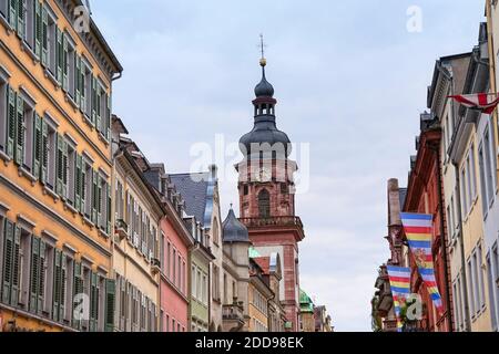 Kirche des Heiligen Geistes, historische Altstadt, Heidelberg, Deutschland Stockfoto