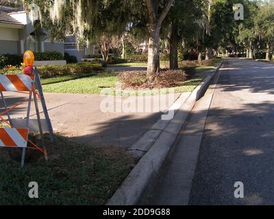 KEIN FILM, KEIN VIDEO, KEIN Fernsehen, KEINE DOKUMENTATION - Foto veröffentlicht von der Florida Highway Patrol zeigt den Autounfall mit Pro-Golfer Tiger Woods in der Nähe seines Hauses in Windermere, FL, USA am 27. November 2009. Foto von Orlando Sentinel/MCT/ABACAPRESS.COM Stockfoto