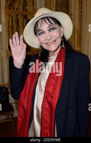 Datei Foto - Anna Karina assiste a la ceremonie de remise des insignes de Chevalier de la Legion d'Honneur a Anna Karina, d'Officier de l'Ordre des Arts et des Lettres a Elisabeth Dauchy et de Chevalier de l'Ordre des Arts et des Lettres a Madeleine Fontaine au ministere de la Culture a Paris, France le 25 Juin 2018. Phoo von Aurore Marechal/ABACAPRESS.COM Stockfoto