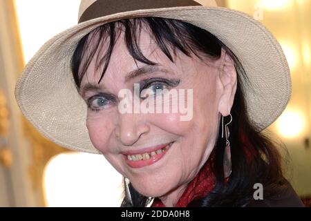 Datei Foto - Anna Karina assiste a la ceremonie de remise des insignes de Chevalier de la Legion d'Honneur a Anna Karina, d'Officier de l'Ordre des Arts et des Lettres a Elisabeth Dauchy et de Chevalier de l'Ordre des Arts et des Lettres a Madeleine Fontaine au ministere de la Culture a Paris, France le 25 Juin 2018. Phoo von Aurore Marechal/ABACAPRESS.COM Stockfoto