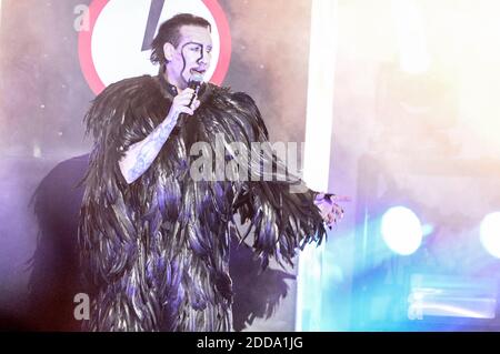 Marilyn Manson spielt live auf der Bühne des Hellfest in Clisson, Frankreich am 24. Juni 2018. Foto von Julien Reynaud/APS-Medias/ABACAPRESS.COM Stockfoto