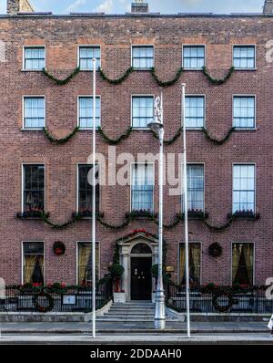 Das Merrion Hotel in der Upper Merrion Street, Dublin, Irland. Ein 5-Sterne-Hotel mit 142 Betten. Stockfoto