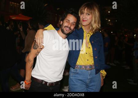 Sylvain Quimene et sa femme Daphne Burki lors de la soiree d'ouverture de la Spritz Piazza Edition 2018 a Paris, France, le 19 Septembre 2018. Foto von Jerome Domine/ABACAPRESS.COM Stockfoto