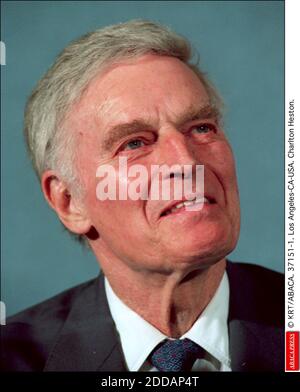 KEIN FILM, KEIN VIDEO, KEIN TV, KEIN DOKUMENTARFILM - © KRT/ABACA. 37151-1. Los Angeles-CA-USA. Charlton Heston. Stockfoto