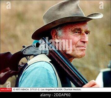 KEIN FILM, KEIN VIDEO, KEIN TV, KEIN DOKUMENTARFILM - © KRT/ABACA. 37151-2. Los Angeles-CA-USA. Charlton Heston. Stockfoto