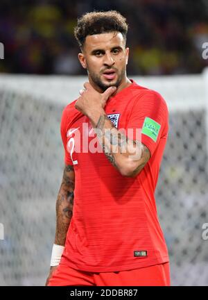 Englands Kyle Walker während des FIFA World Cup 2018 1/8 Finale Kolumbien gegen England Spiel im Spartak Stadium, Moskau, Russland, am 3. Juli 2018. Foto von Christian Liewig/ABACAPRESS.COM Stockfoto