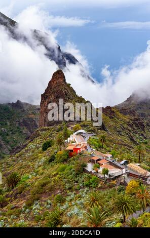 Spanien, Provinz Santa Cruz de Tenerife, Masca, abgeschiedenes Dorf in Macizo de Teno Range Stockfoto