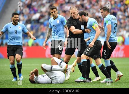 Frankreichs Kylian Mbappe während der FIFA Weltmeisterschaft 2018 Runde von 8 Frankreich gegen Uruguay Spiel im Nischni Nowgorod Stadion Russland, am 6. Juli 2018. Frankreich gewann 2:0. Foto von Christian Liewig/ABACAPRESS.COM Stockfoto