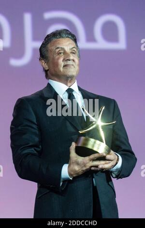 Hollywood-Filmstar Sylvester Stallone erhält am 28. September 2018 in El Gouna, an der ägyptischen Küste des Roten Meeres, einen Karrierepreis bei der Abschlussfeier der 2. Ausgabe des El Gouna Film Festivals. Foto von Ammar Abd Rabbo/ABACAPRESS.COM Stockfoto