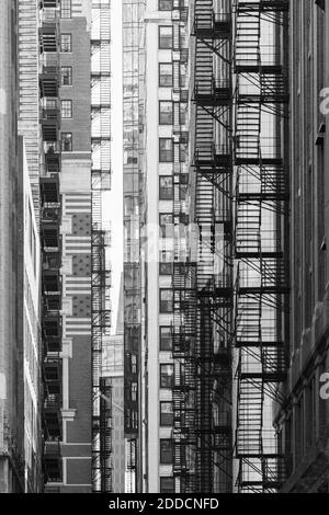 Vollbildaufnahme von Wolkenkratzern, Chicago, USA Stockfoto